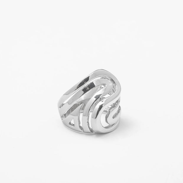 Silver Icy Swirl Ring - BERNA PECI JEWELRY