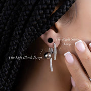 The Left Black Drop Earring - BERNA PECI JEWELRY