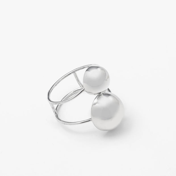 Silver Abstract Ball Ring - BERNA PECI JEWELRY