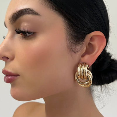 The Gold Stable Earrings - BERNA PECI JEWELRY