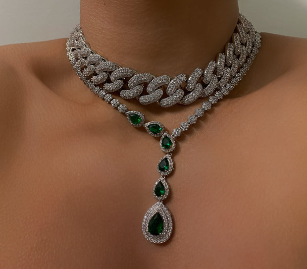 Emerald Hollywood Necklace - BERNA PECI JEWELRY