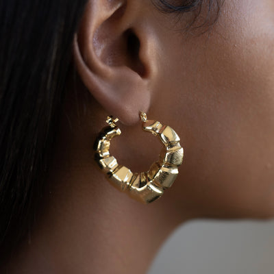 Mini Heart You Bamboo Hoops