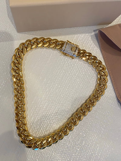 Gold Chunky Link Necklace - BERNA PECI JEWELRY