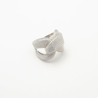 Large Silver Icy Knot Ring - BERNA PECI JEWELRY