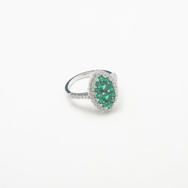Emerald Cluster Ring - BERNA PECI JEWELRY