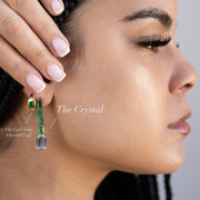 The Gold Solid Emerald Cuff Earrings - BERNA PECI JEWELRY