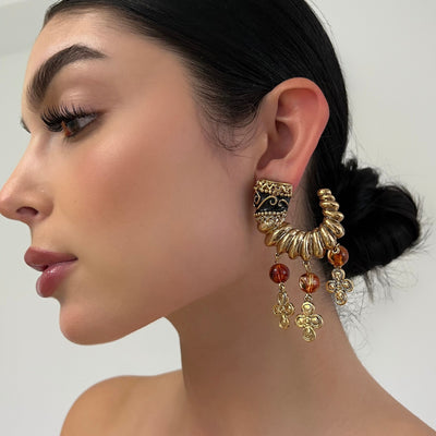 The Gold 1980 Boho Cross Earrings - BERNA PECI JEWELRY