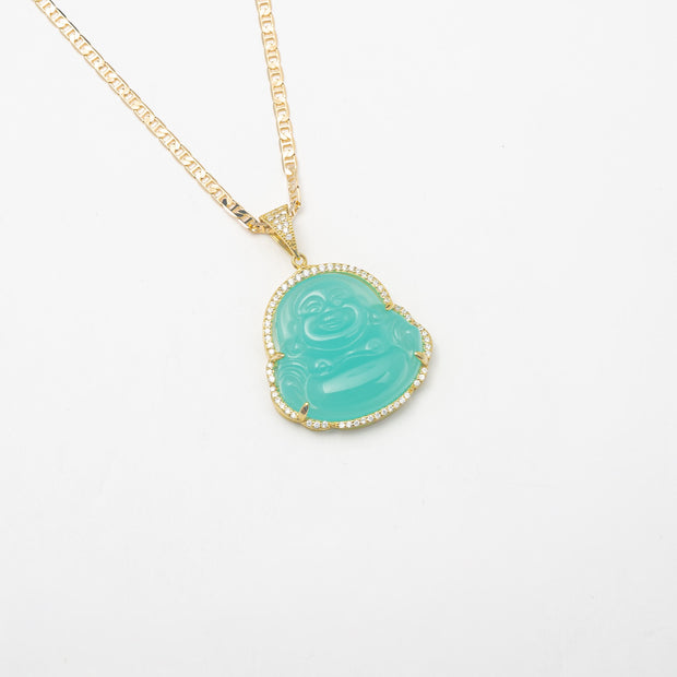 Large Turquoise Buddha Necklace - BERNA PECI JEWELRY