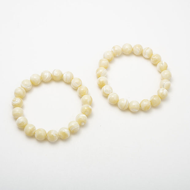 White Beaded Healing Bracelets - BERNA PECI JEWELRY