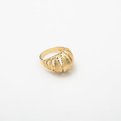 Circular Swirl 10K Solid Gold Ring - BERNA PECI JEWELRY