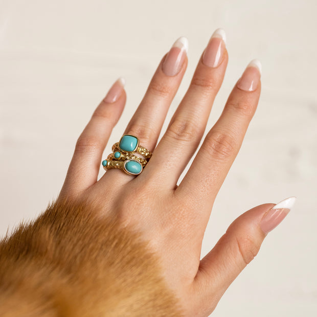 Triple Turquoise Ring Set - BERNA PECI JEWELRY