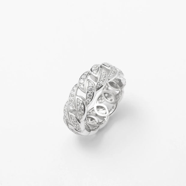 Staple Silver Link Ring - BERNA PECI JEWELRY