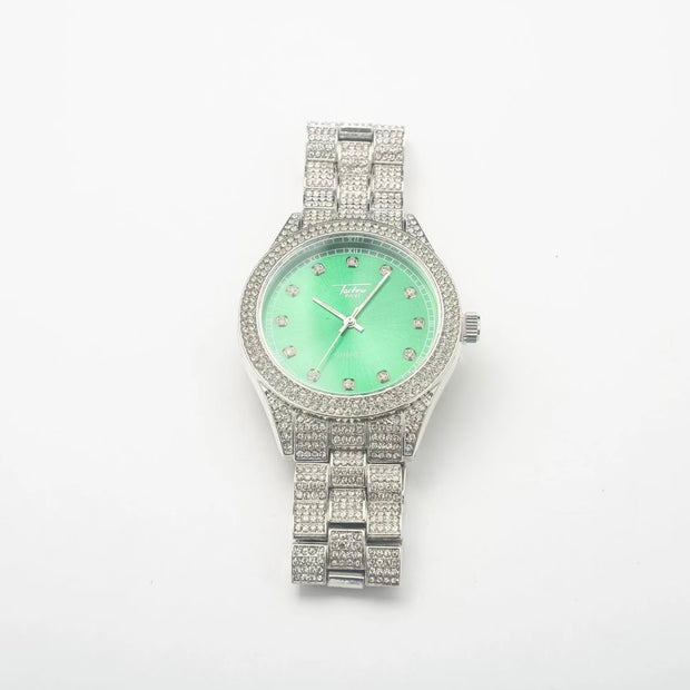 Classic Green Face Silver Watch - BERNA PECI JEWELRY