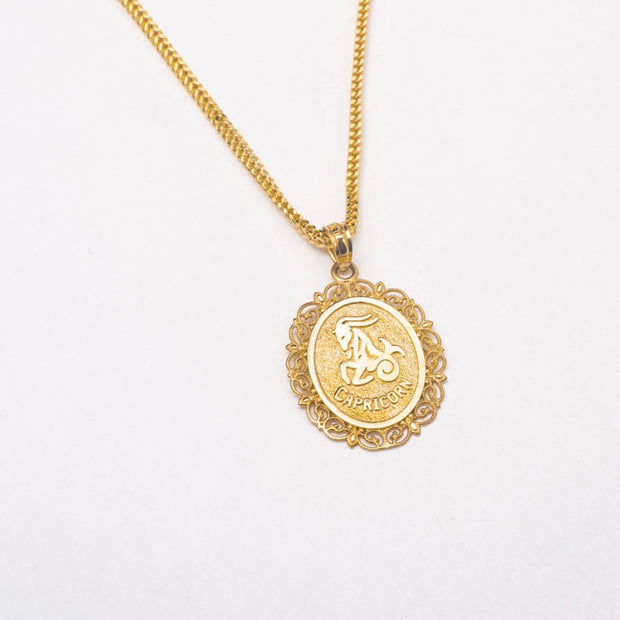 New Zodiac 10K Solid Gold Necklace - BERNA PECI JEWELRY