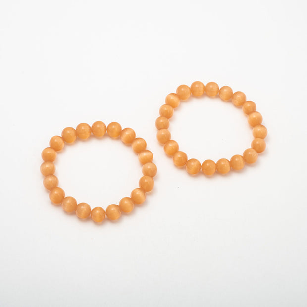 Orange Beaded Healing Bracelets - BERNA PECI JEWELRY