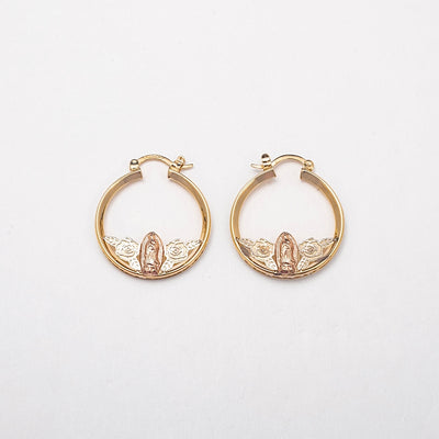 Protection 10K Solid Gold Hoops - BERNA PECI JEWELRY