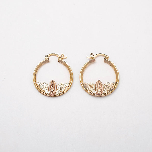 Protection 10K Solid Gold Hoops - BERNA PECI JEWELRY