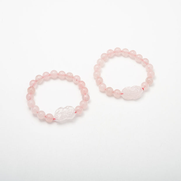 Light Pink Beaded Healing Bracelets - BERNA PECI JEWELRY