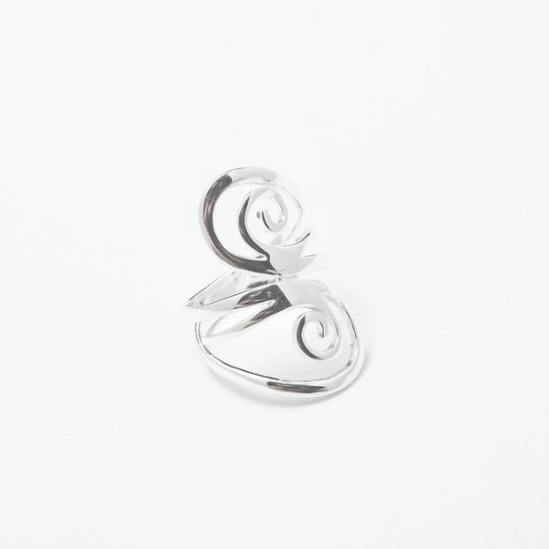 Silver Collection Double Swirl Ring - BERNA PECI JEWELRY