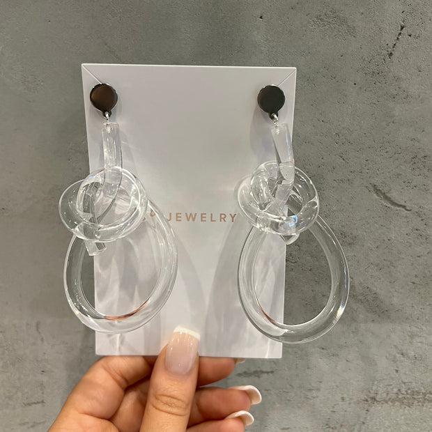 The Crystal Clear Swirl Earrings - BERNA PECI JEWELRY