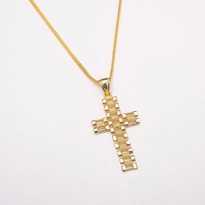 New Cross Links 10K Solid Gold Necklace - BERNA PECI JEWELRY