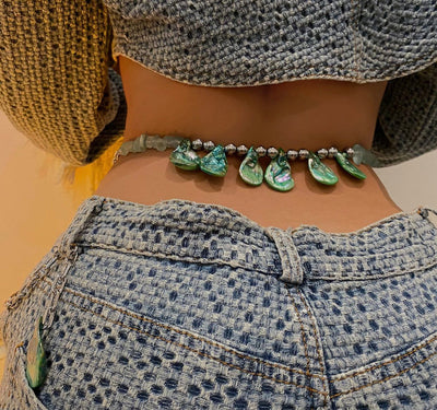 Turquoise Seashell Body Chain - BERNA PECI JEWELRY
