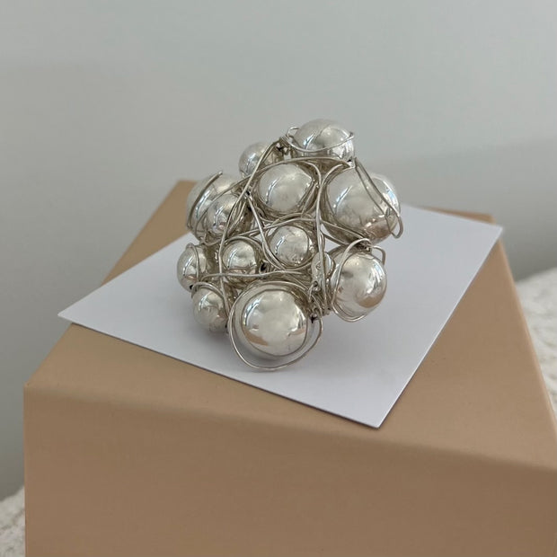 The Statement Chrome Ball Wrapped Ring - BERNA PECI JEWELRY