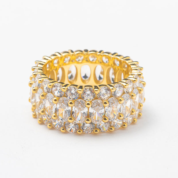 New Gold All Around Crystal Band - BERNA PECI JEWELRY